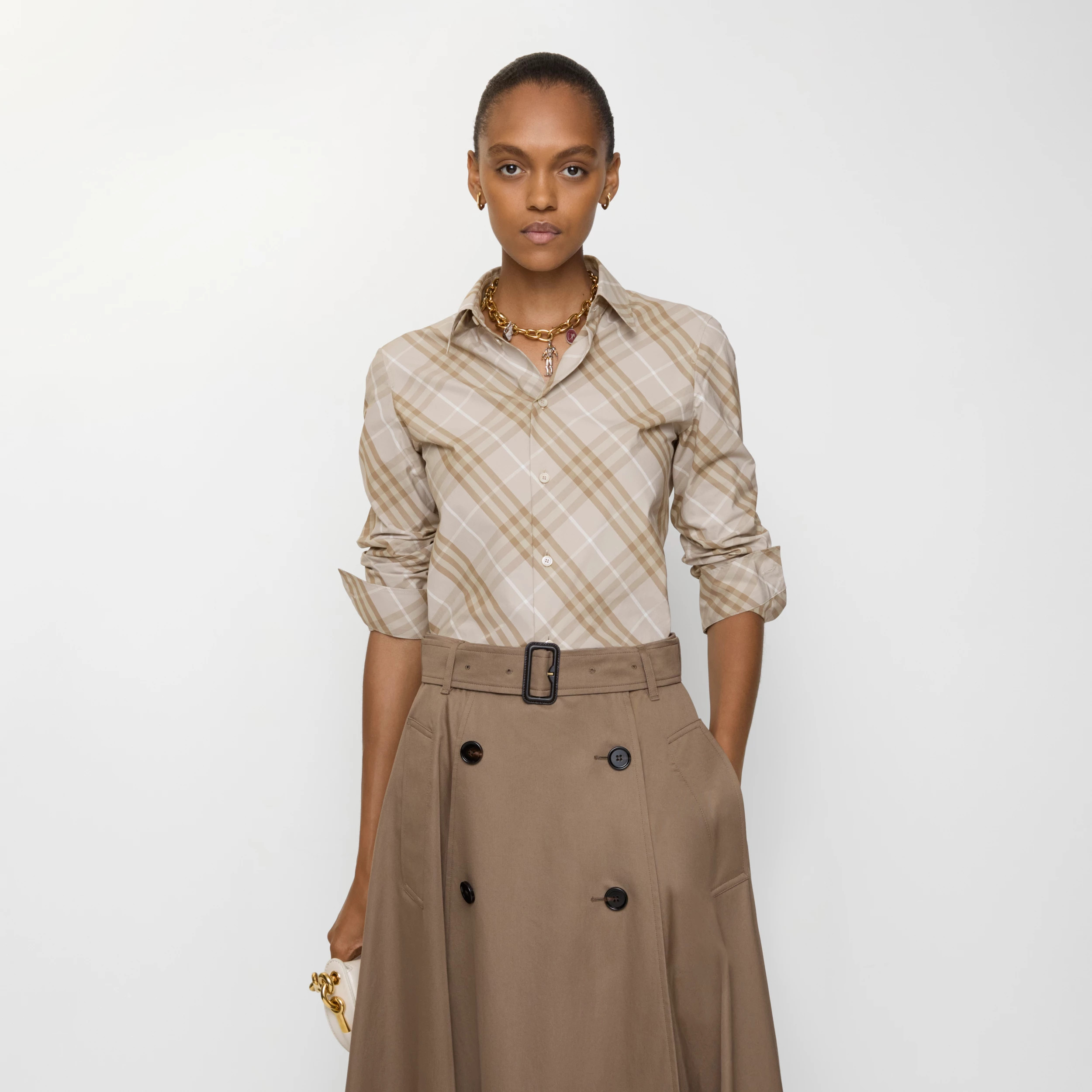 Burberry Slim Fit Check Cotton Shirt