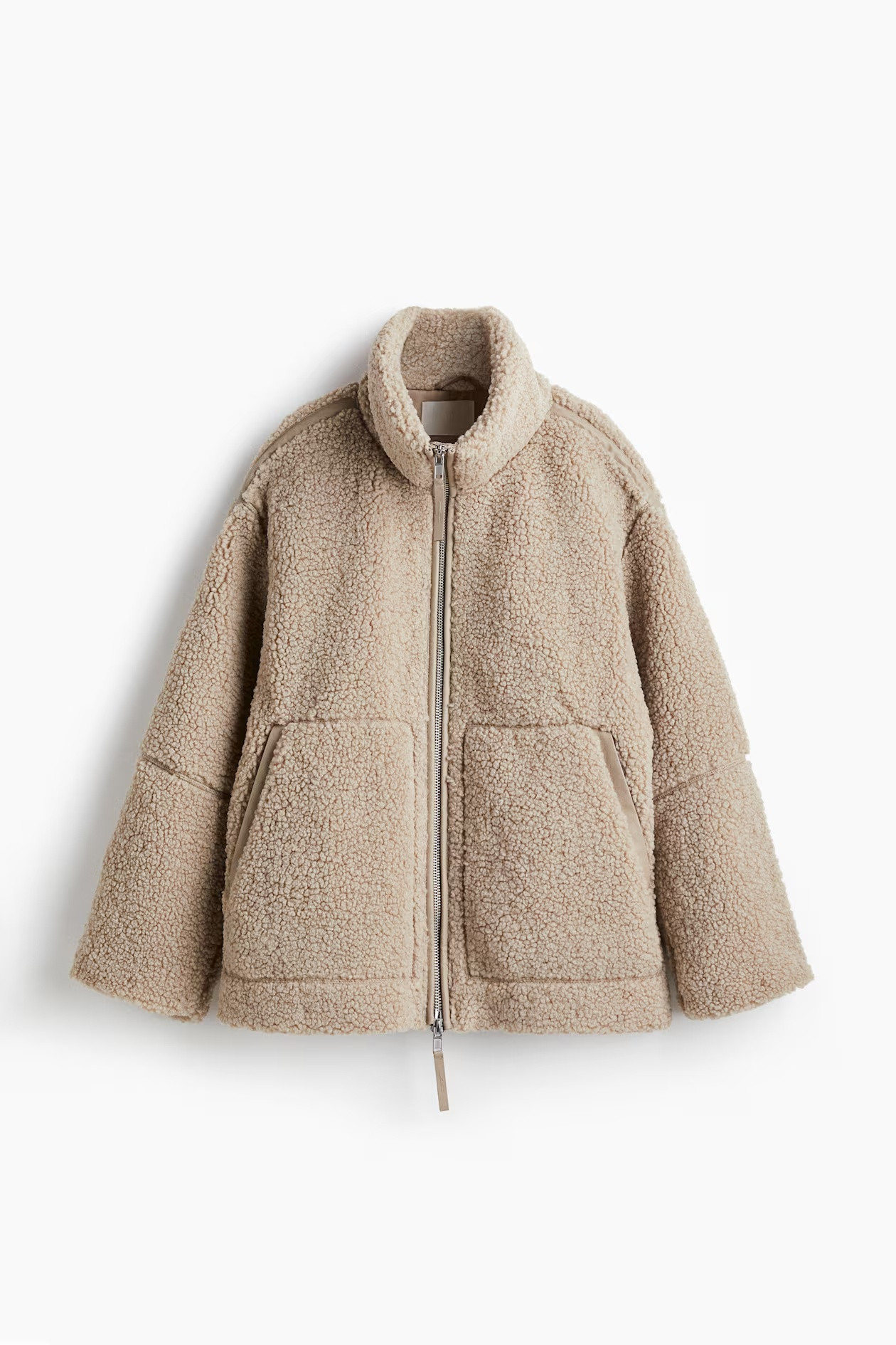 H&M Loose-fitting teddy fleece jacket
