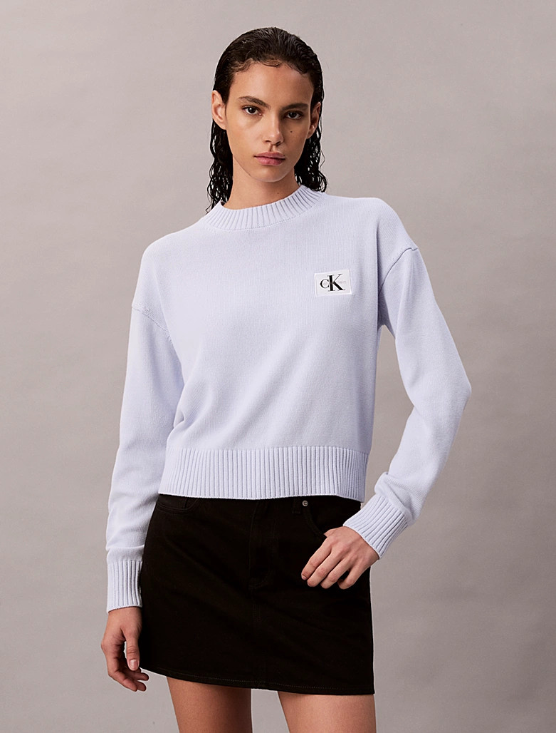Calvin Klein Badge sweater made of cotton knit