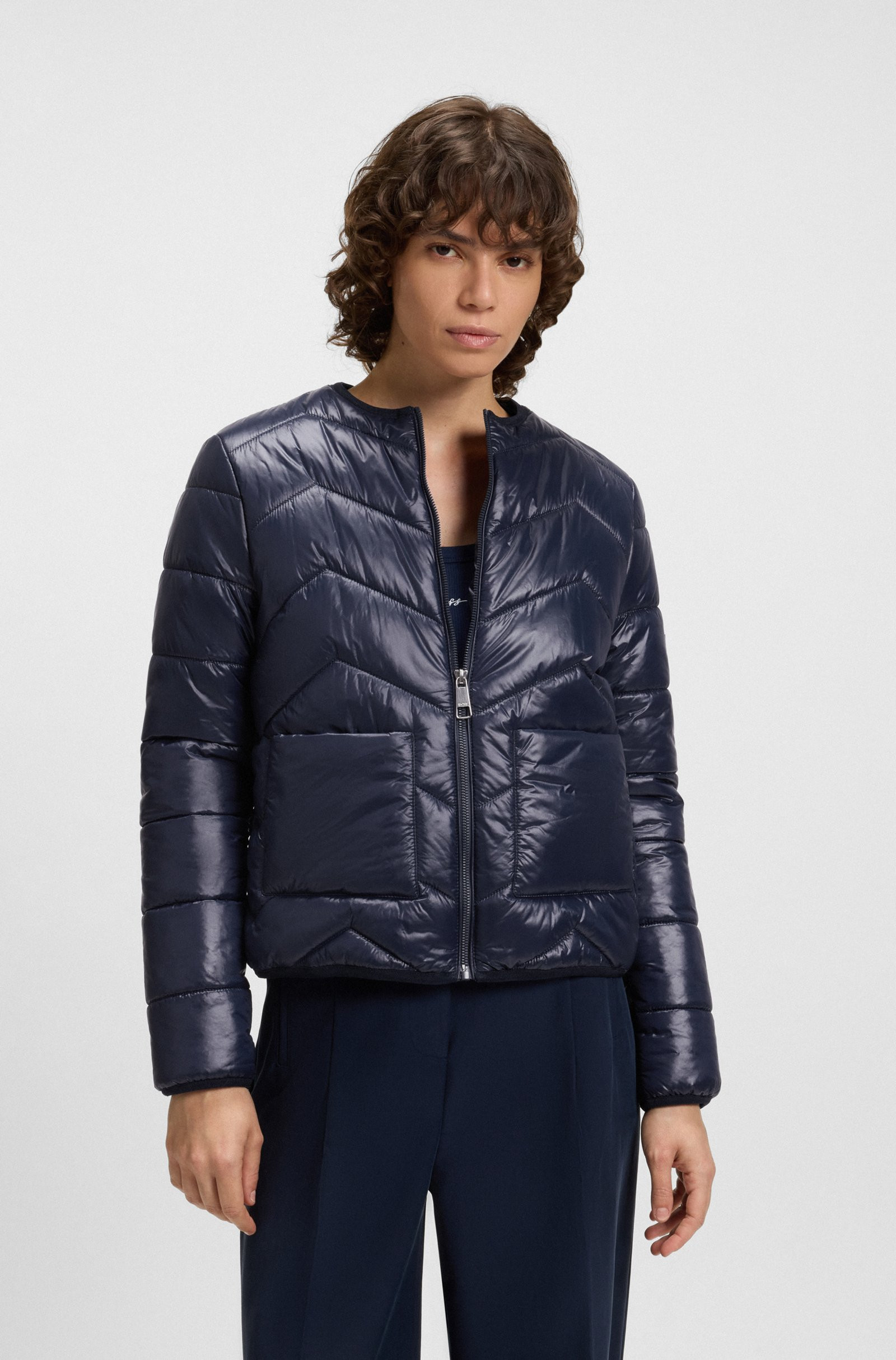 BOSS Water-repellent jacket with chevron quilting