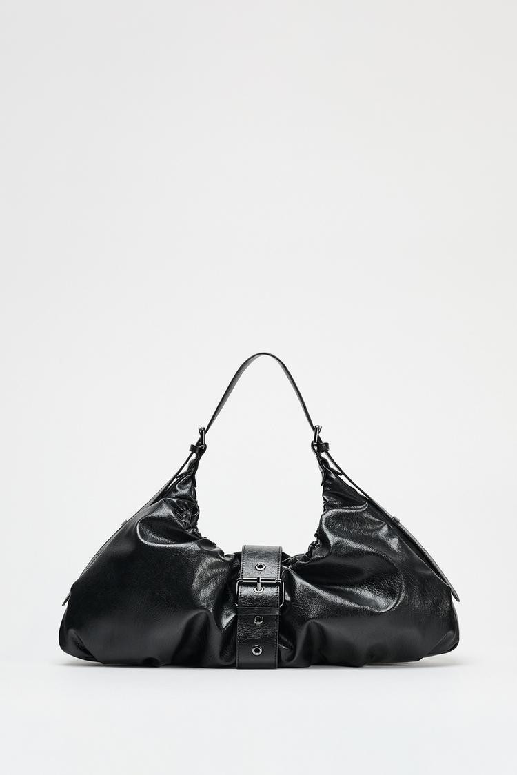 Zara Women's maxi bucket bag, and buckle