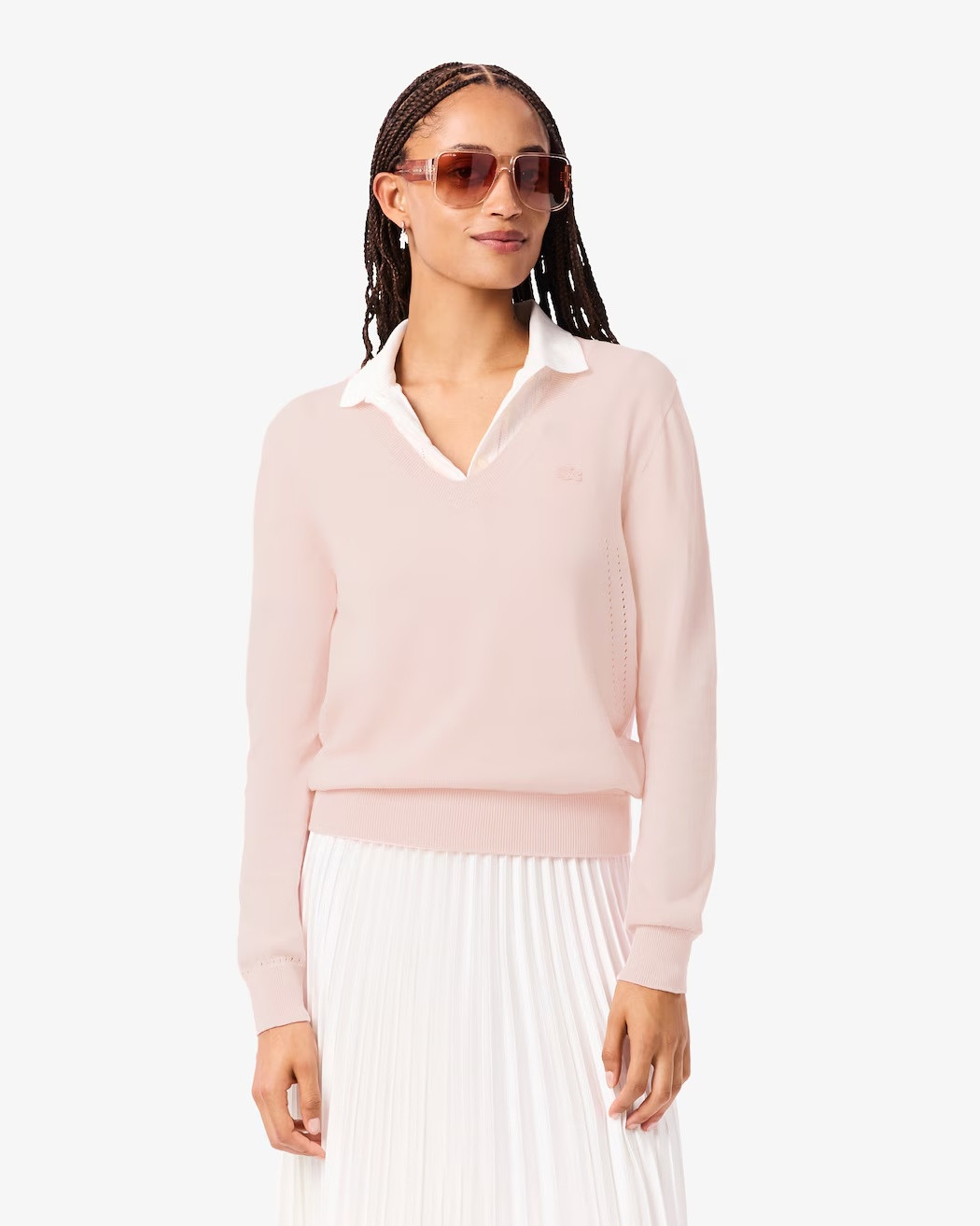 LACOSTE Seamless V-neck sweater