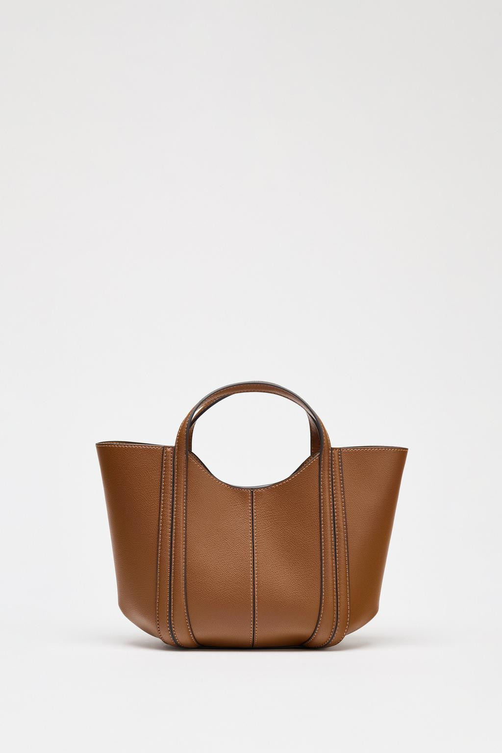 Zara MINI CITY BAG WITH TOPSTITCHING