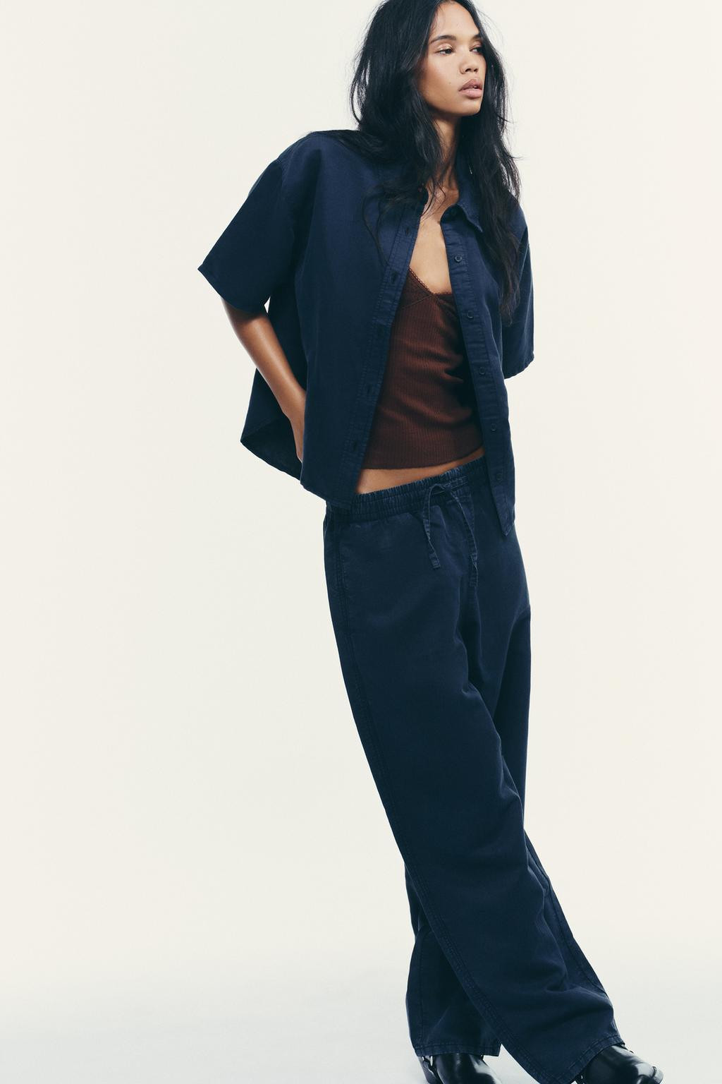 Zara LINEN/COTTON SHIRT