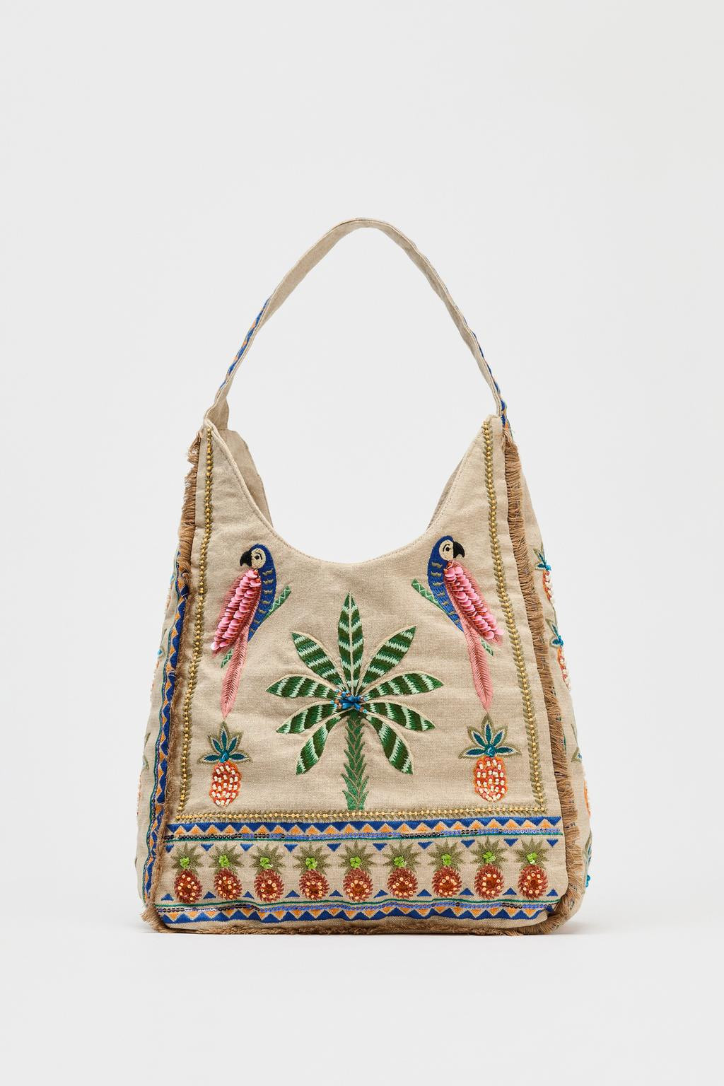 Zara Women's beaded shopper