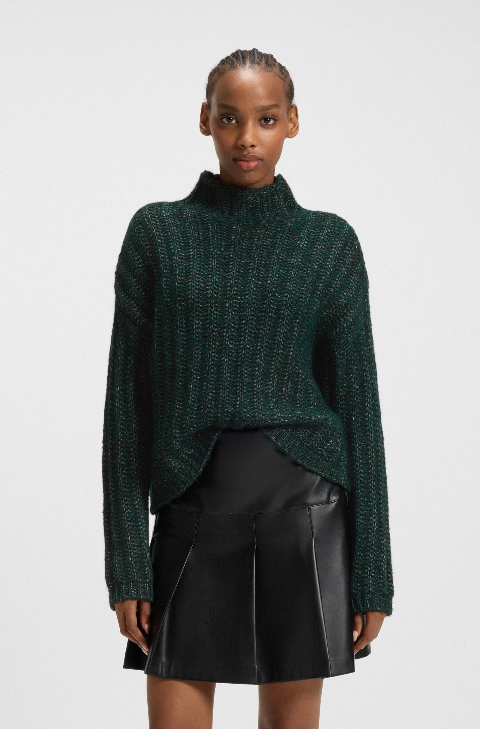 HUGO Knitted sweater with ribbed structure