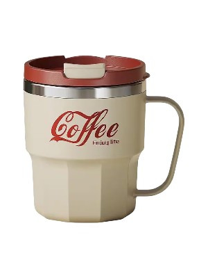 For travel Coonoor thermo mug, coffee mug, stainless steel and plastic, 400 ml