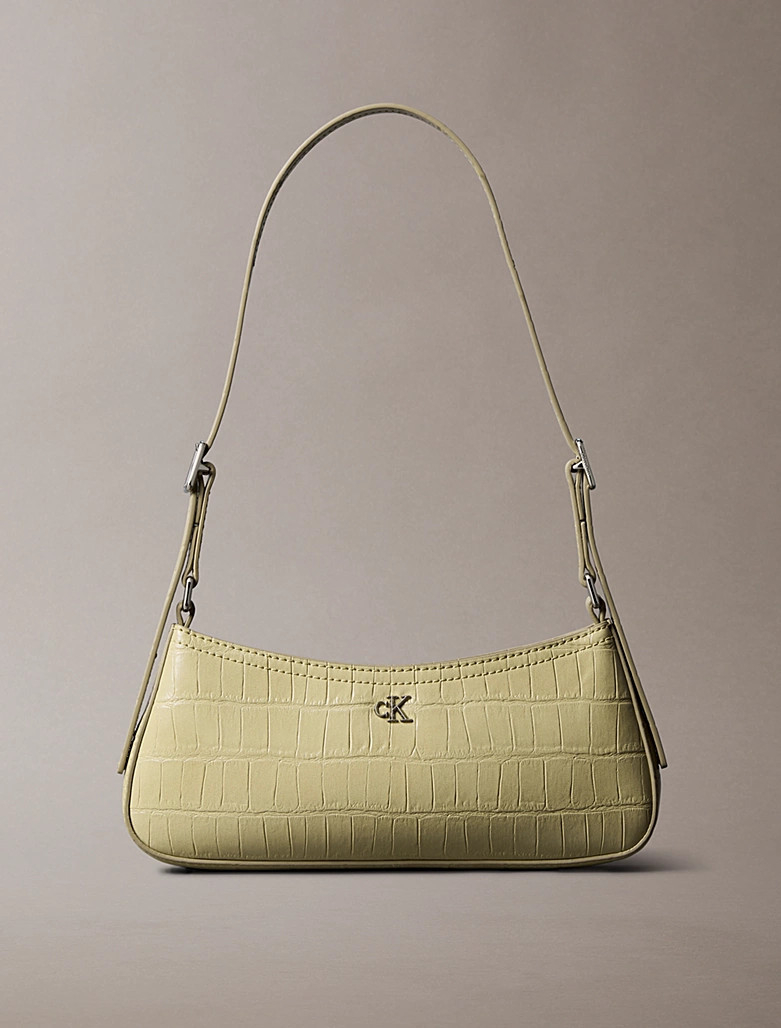 Calvin Klein Small shoulder bag with crocodile effect