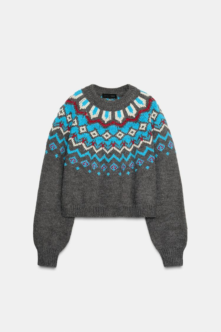 ZARA JACQUARD KNIT JUMPER