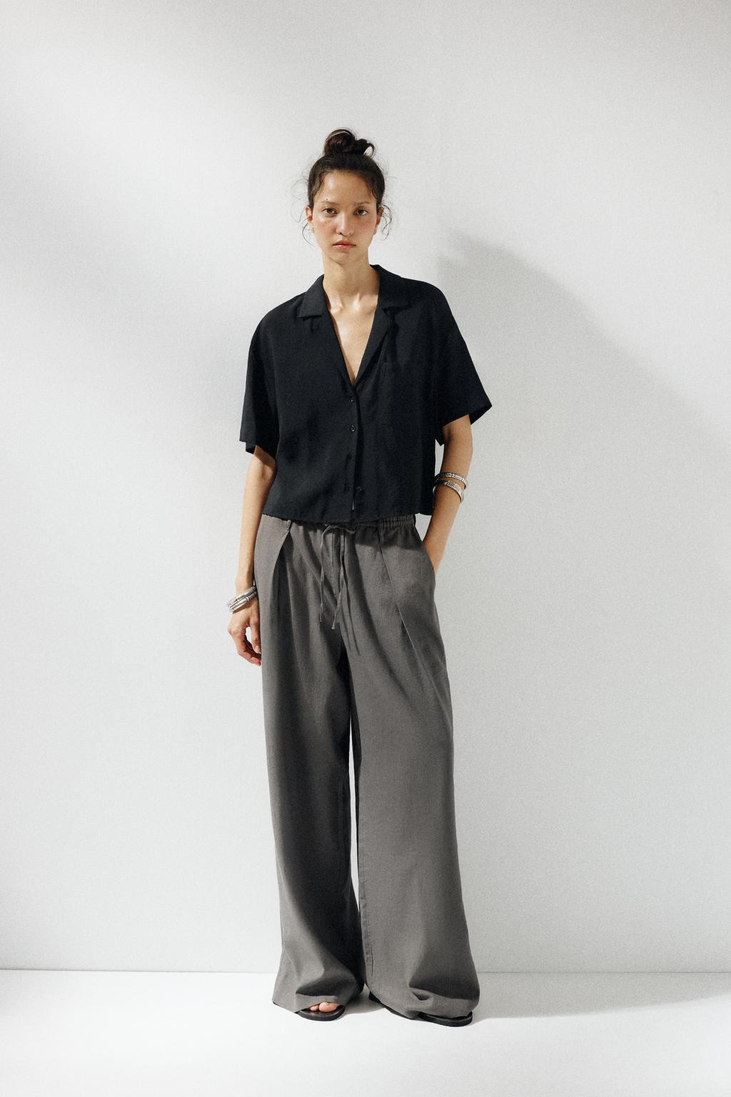 Zara FLOWING SHIRT WITH POCKET