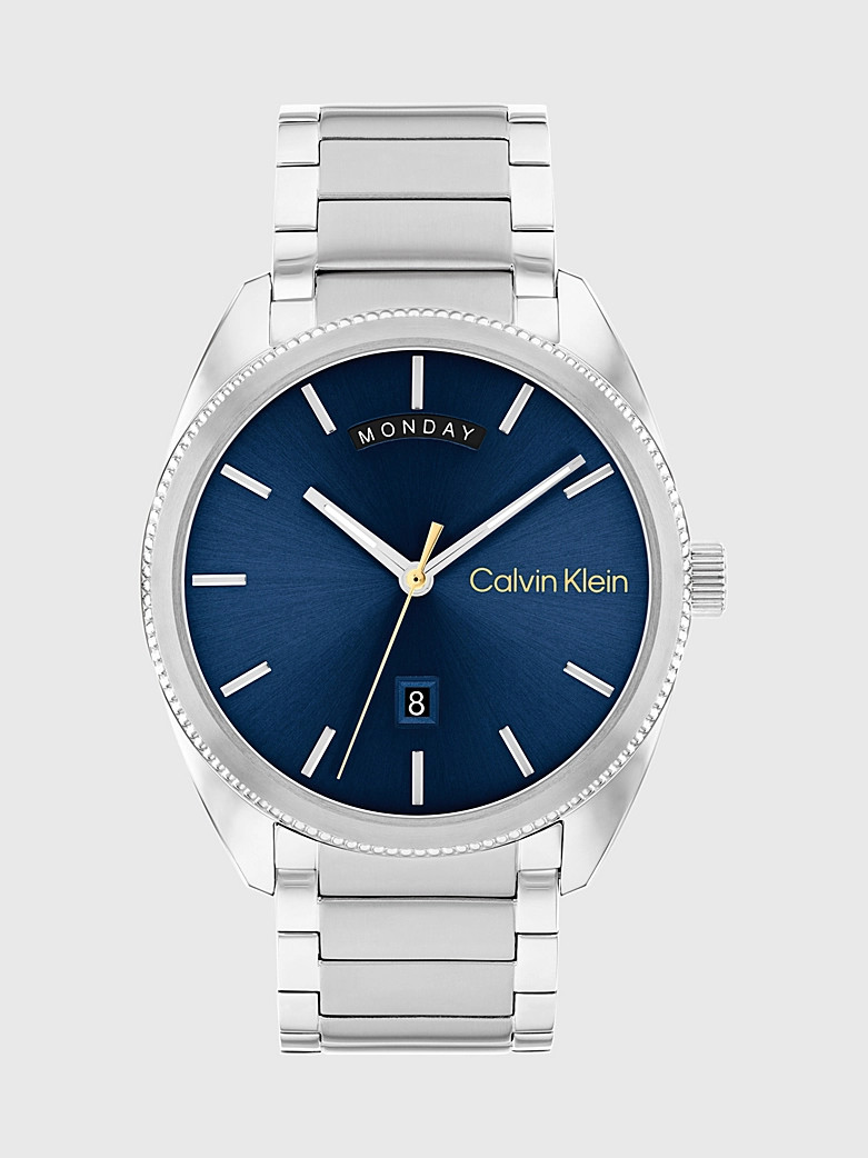 Calvin Klein Multifunctional wristwatch with textured bezel