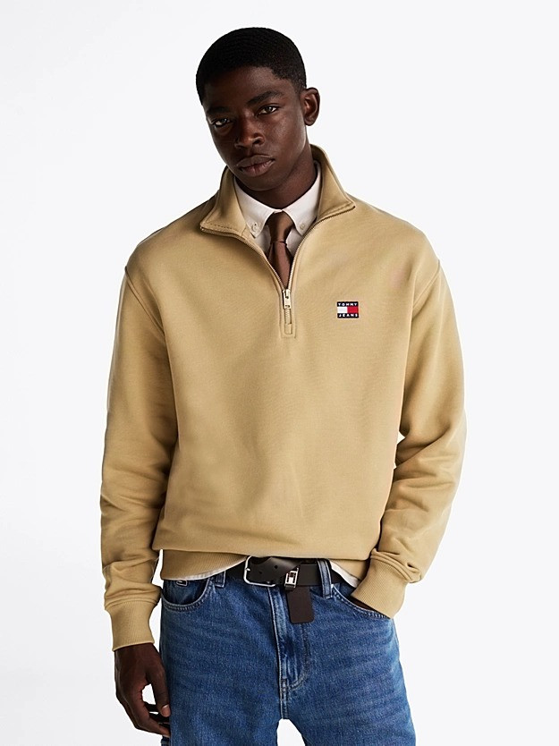 Men’s Tommy Badge Sweatshirt with Half-Zip