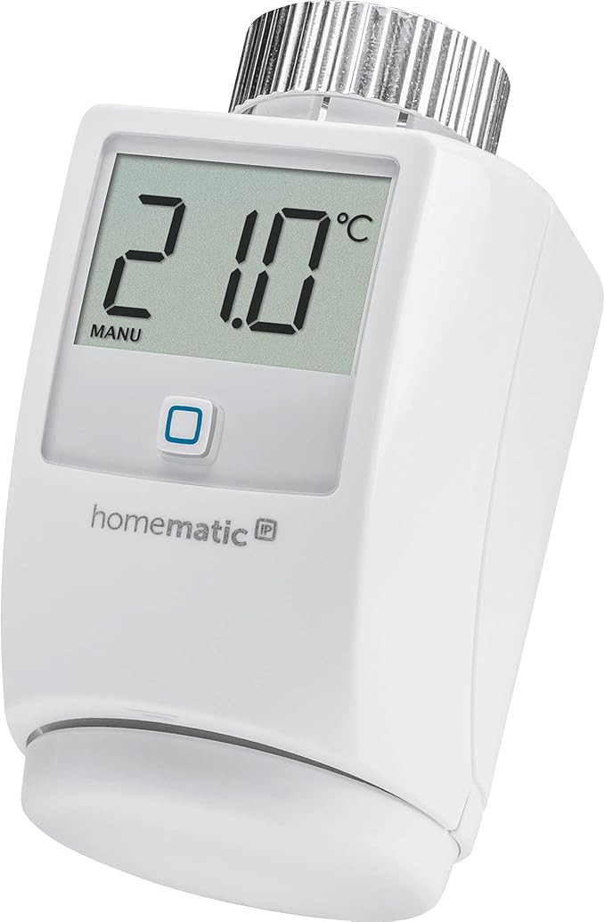 Homematic IP Smart Home Radiator Thermostat - Standard - Intelligent heating control via app and voice control with Amazon Alexa
