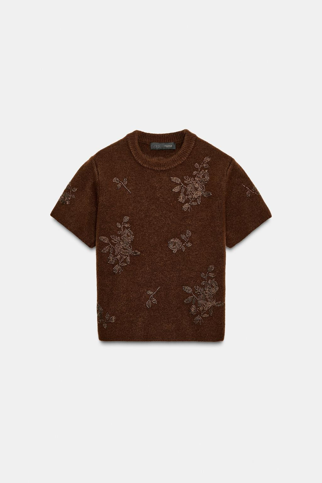 ZARA SHORT SLEEVE BEADED JUMPER