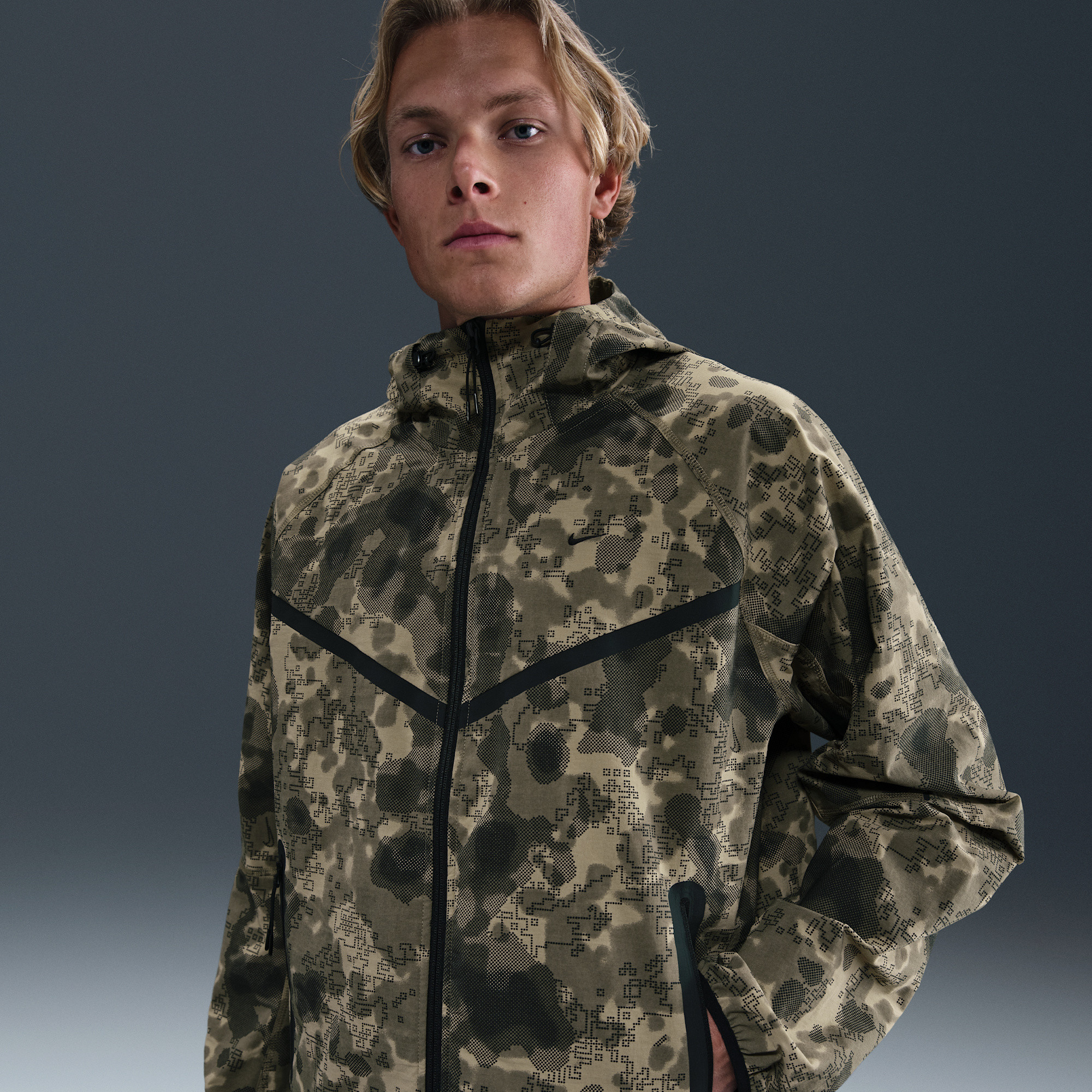 Nike Tech Dri-FIT Camo-Print Woven Windrunner Jacket
