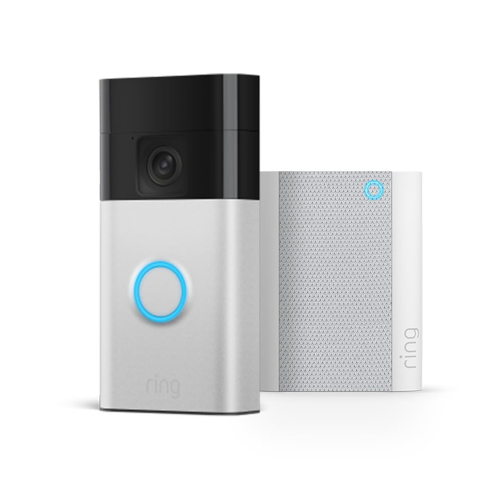 Ring Battery Video Doorbell + Chime | DIY Wireless Doorbell Security Camera | Head-To-Toe View, HD Video, Easy installation (5min) | 30-day free trial of Ring Protect