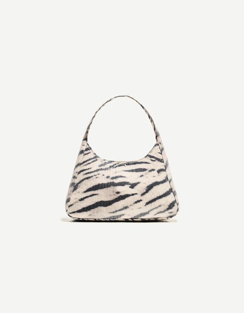 Bershka Animal print sequinned bag