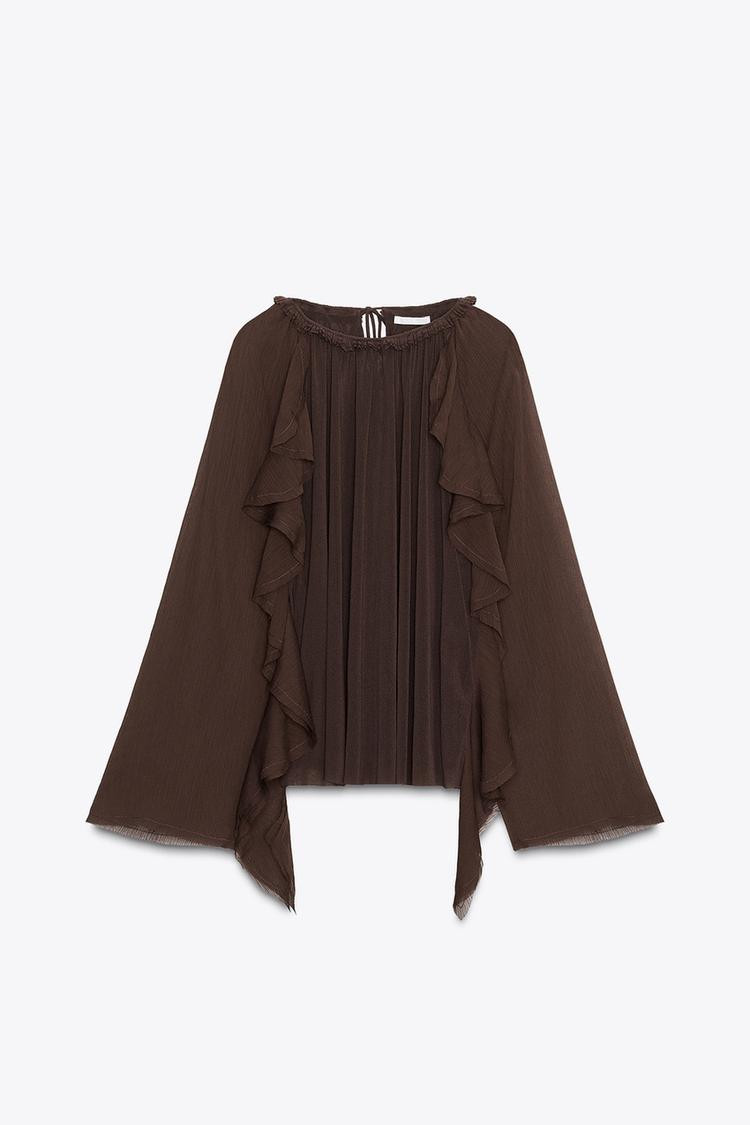 Zara RUFFLED BLOUSE