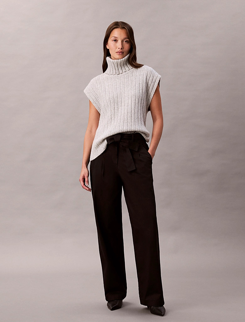 Calvin Klein Cotton twill trousers with belt