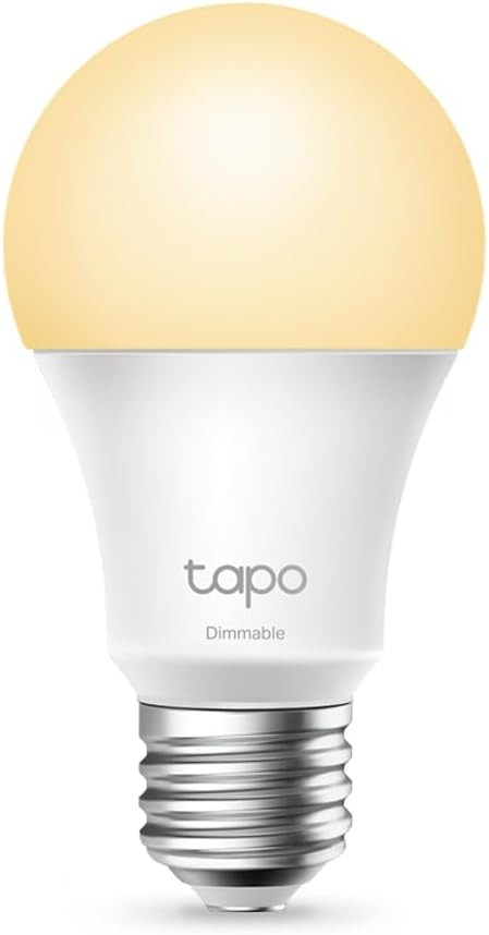 TP-Link Tapo L510E Smart WiFi Bulb E27, Dimmable, 8.7 W, No Hub Required, Compatible With Alexa, Google Assistant, Sequences and Schedules, Away Mode, Tapo App, Energy Saving