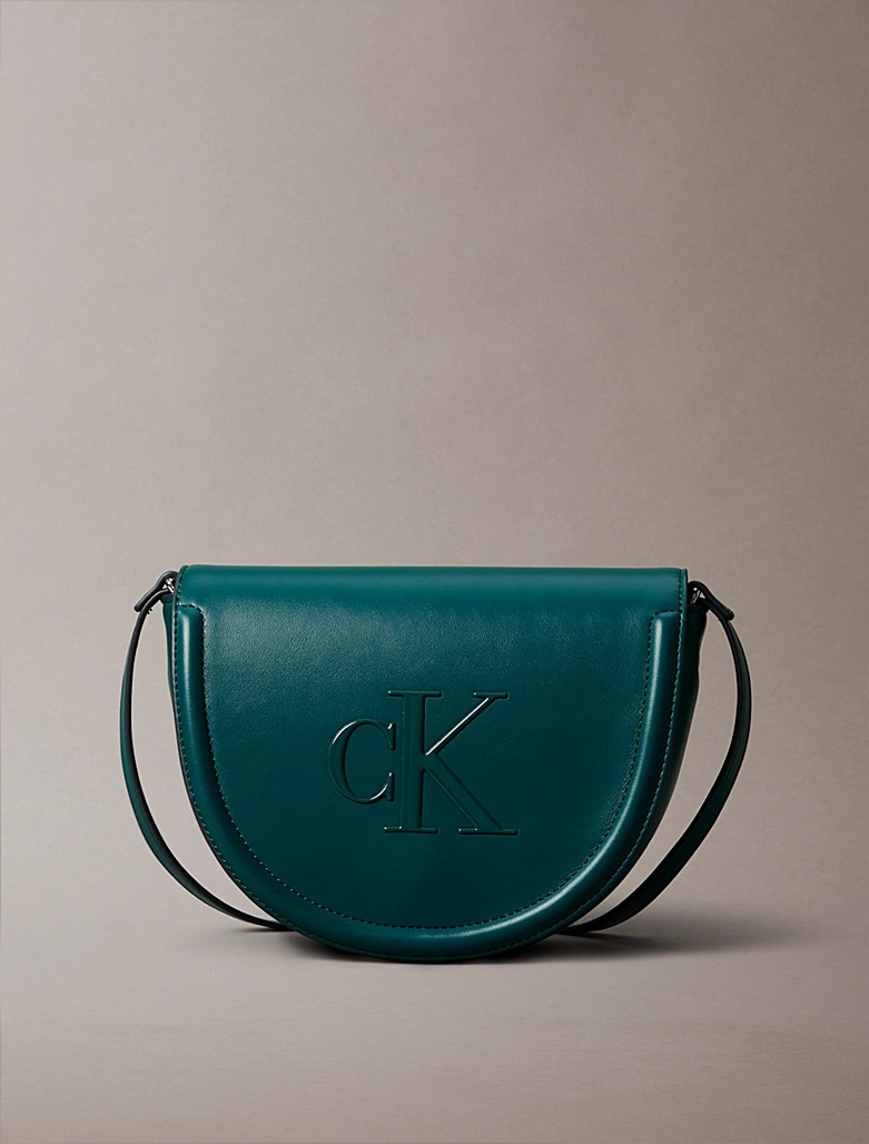 Calvin Klein Saddle bag with embossed monogram logo