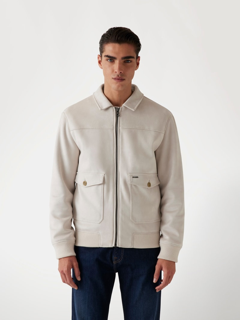 Men’s Faux Suede Trucker Jacket