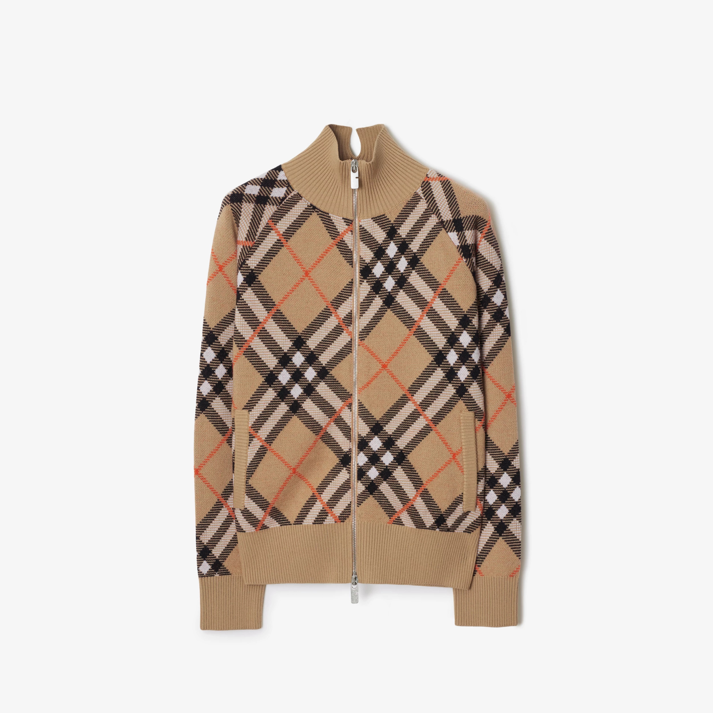 BURBERRY Check Wool Mohair Blend Jacket