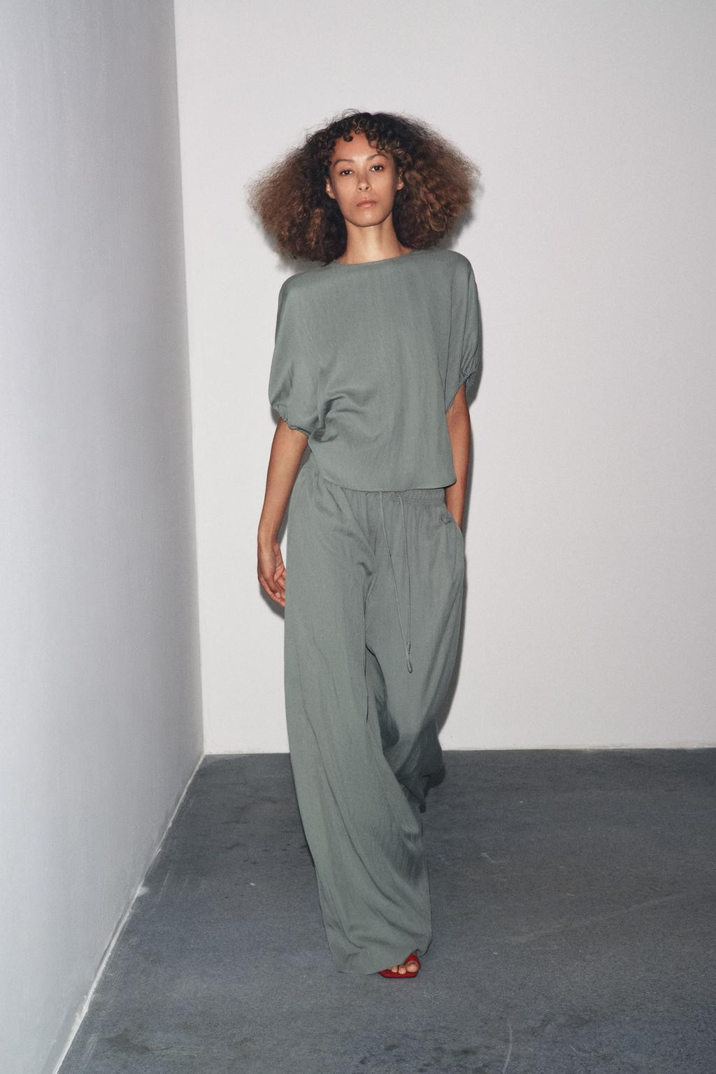 Zara ZW COLLECTION PUFF SLEEVE BLOUSE