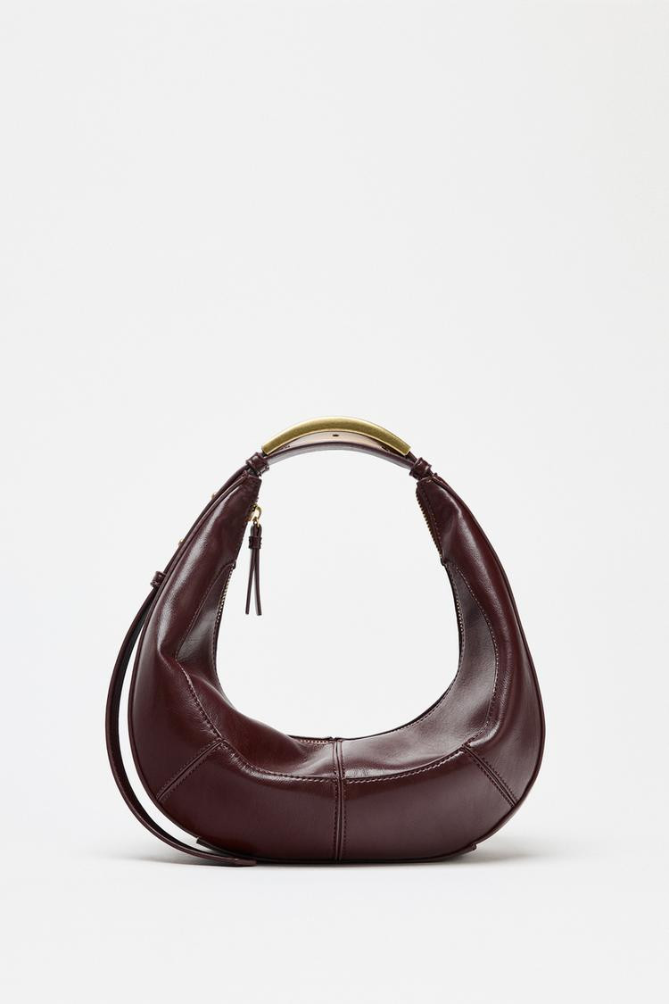 Zara Women's oval bag with metal strap