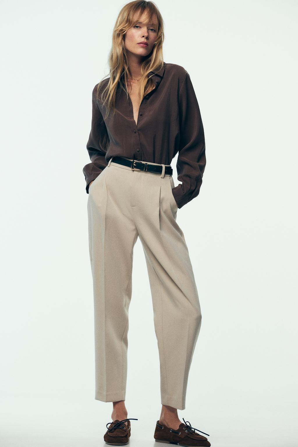 Zara DARTED TROUSERS WITH BELT