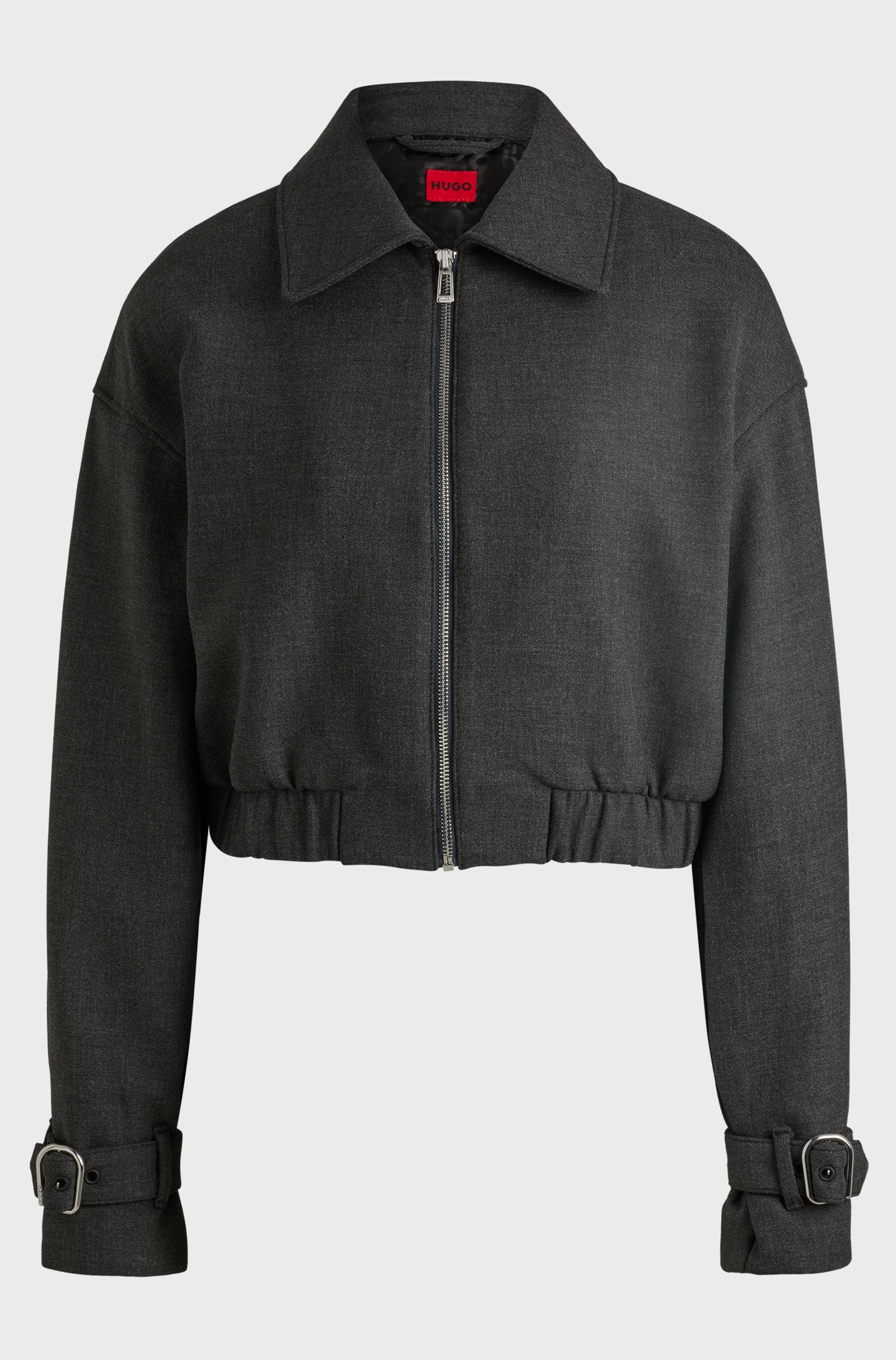 HUGO Collared jacket with buckled cuffs