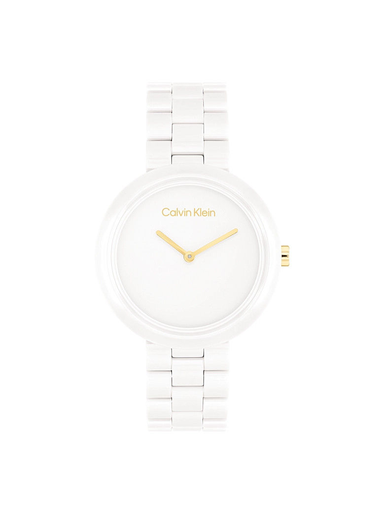 Calvin Klein Minimalist white ceramic clock