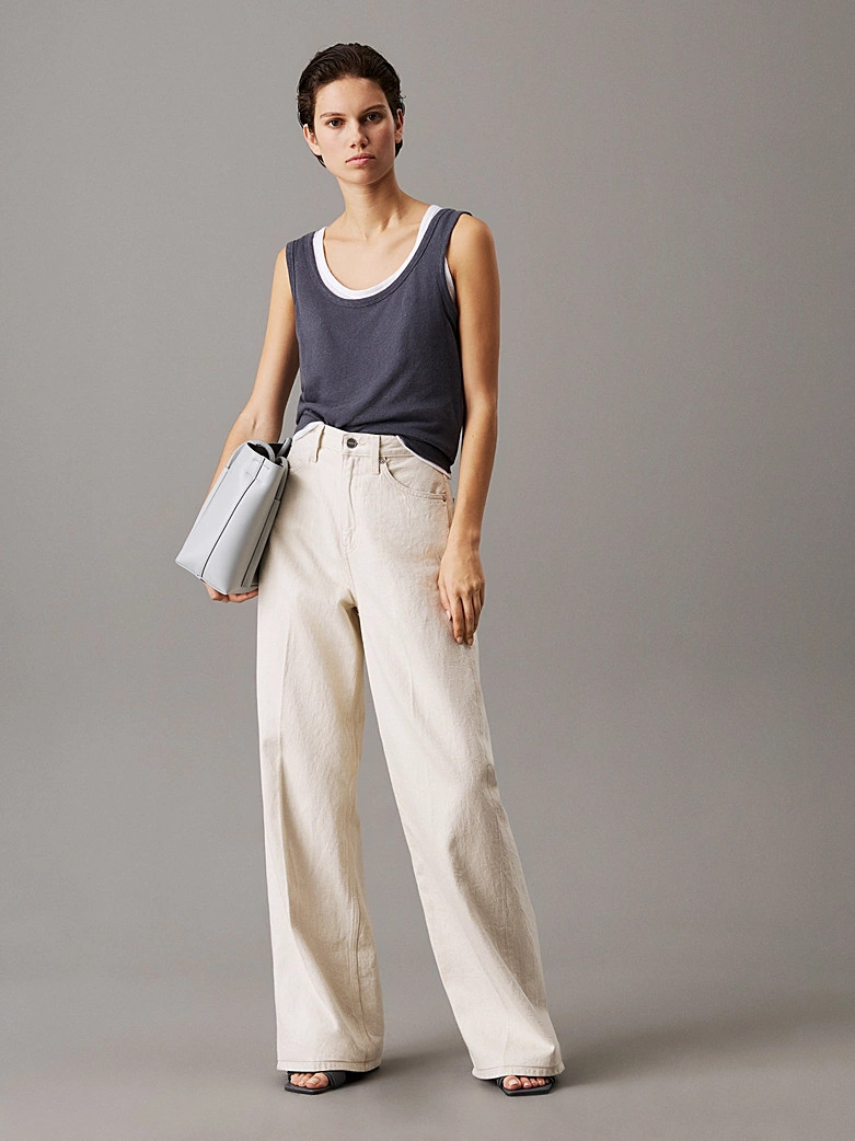 Calvin Klein High-Rise Wide-Leg Jeans