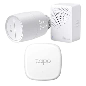 Bundle of TP-Link Kasa Smart Radiator Thermostat KE100 KIT + TP-Link Tapo T310 Smart Temperature & Humidity Monitor