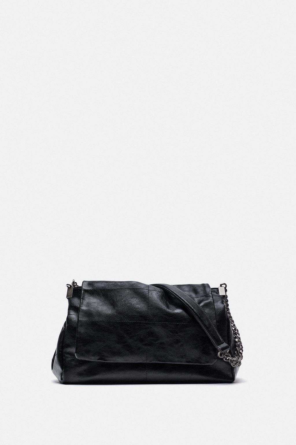 Zara Women's ROCK FLAP SHOULDER BAG