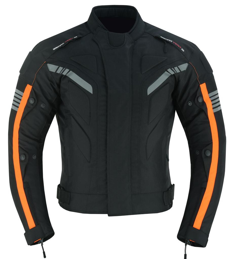 Raven Motorcycle Jacket Waterproof Reflective Prints Spacious Back Pocket Outer Paddings