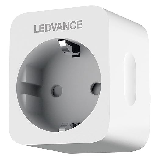 LEDVANCE Smart+ Switchable Socket for WiFi, with Power Measurement, Compatible with Google and Alexa Voice Control, Can be Controlled via Remote Control, Pack of 1, Smart+ Plug