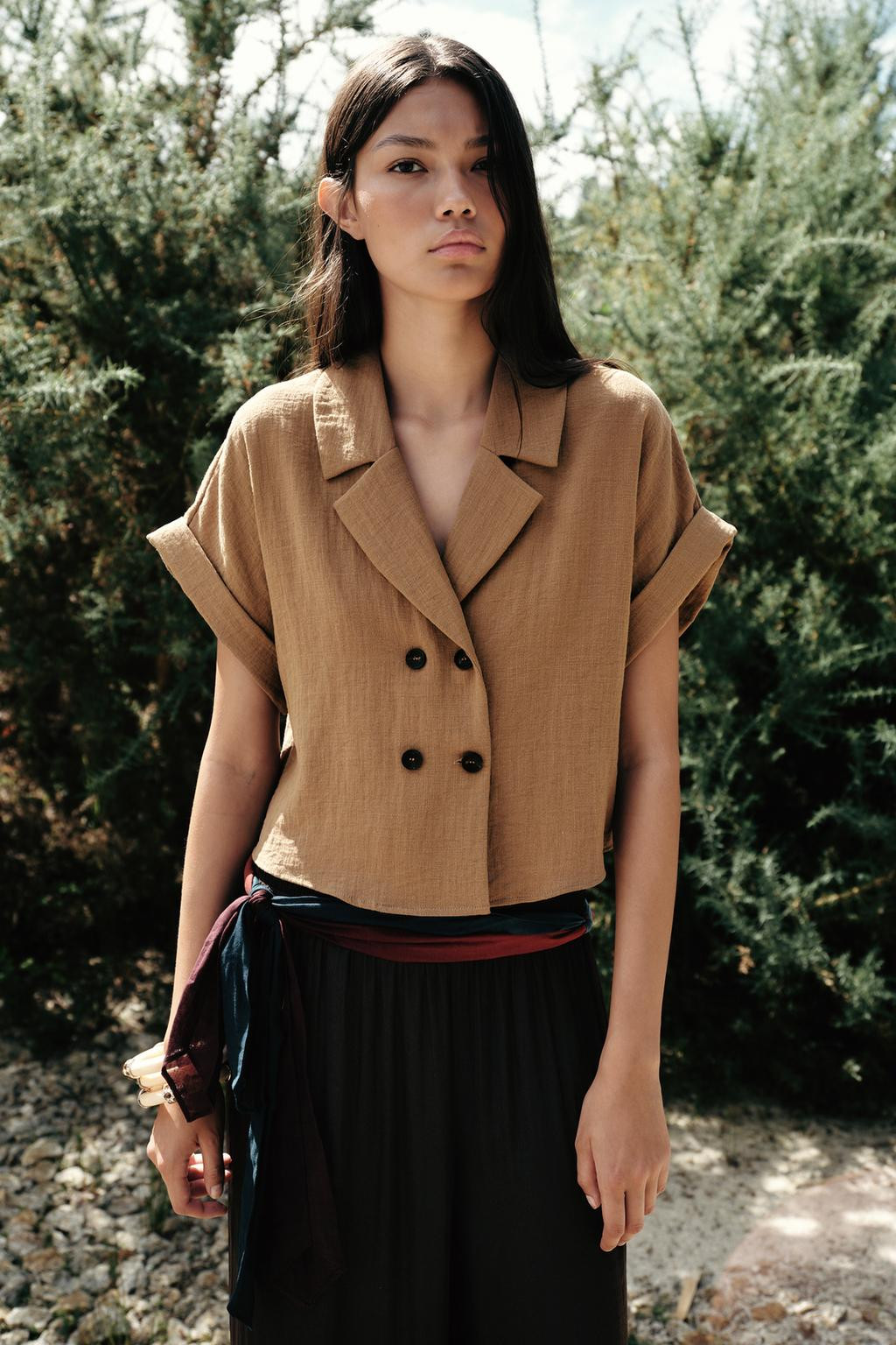 Zara CROSSOVER SHORT SHIRT