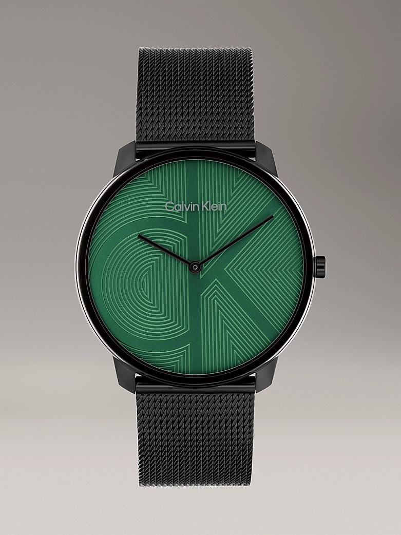 Calvin Klein  Mesh watch with monogram logo