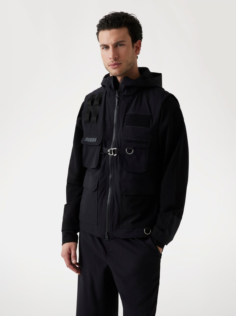 Men’s Safari-Style Ripstop Vest with Hood
