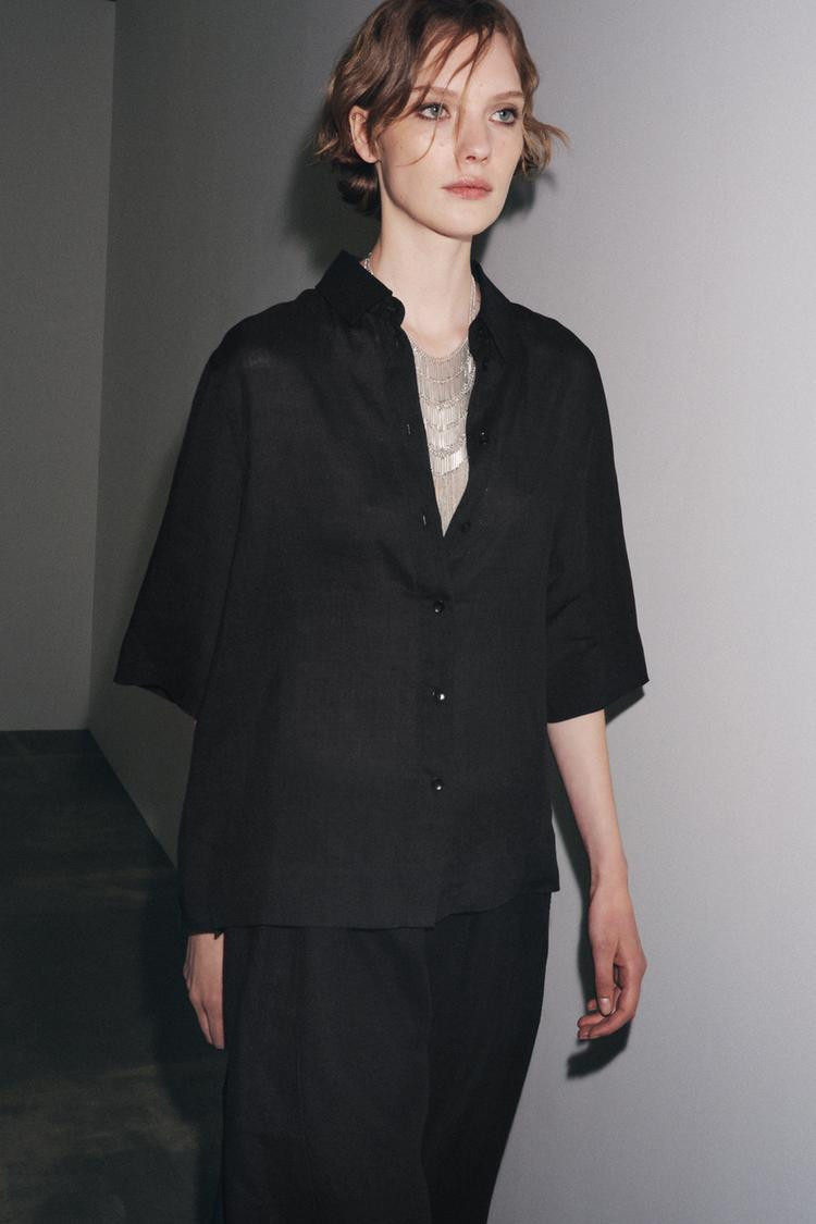 Zara ZW COLLECTION RAMIE SHIRT