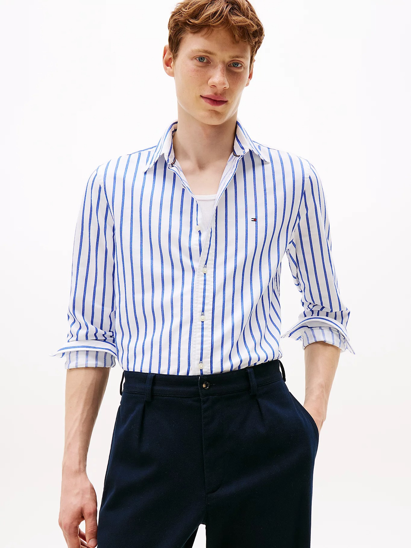 Men’s Regular Fit Striped Oxford Shirt