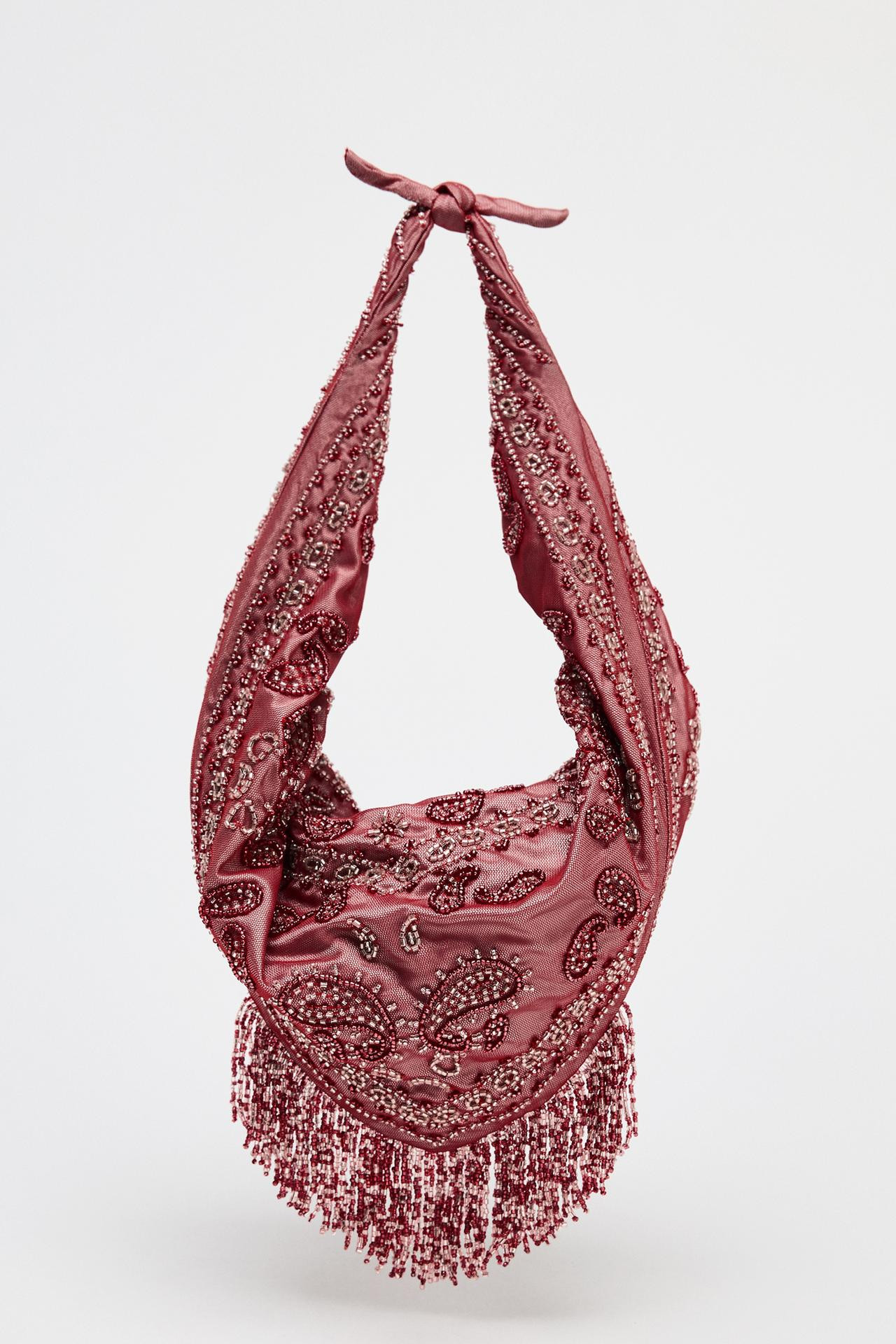 Zara Women's beaded woven bag