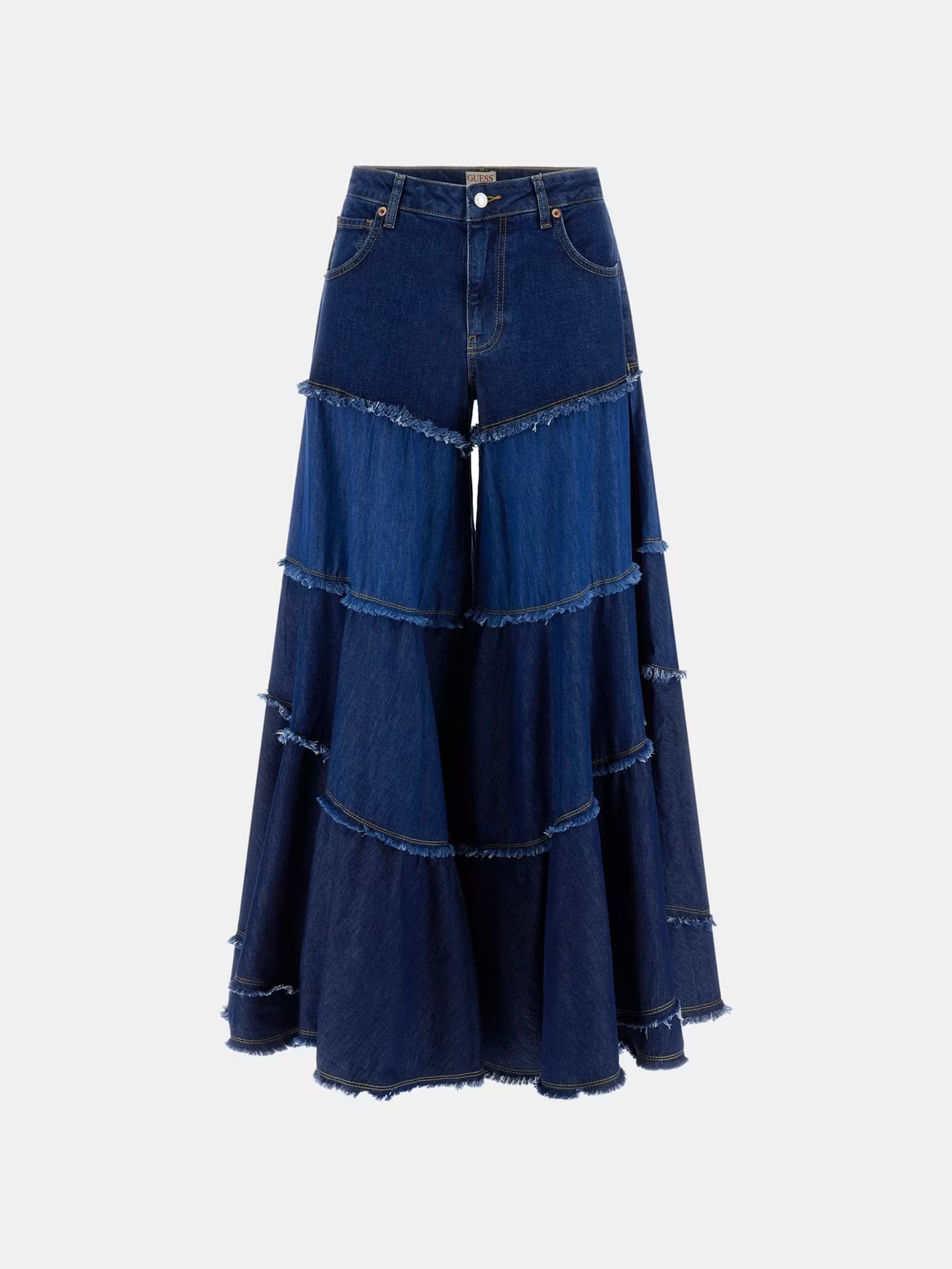 Guess Flounced wide-leg jeans