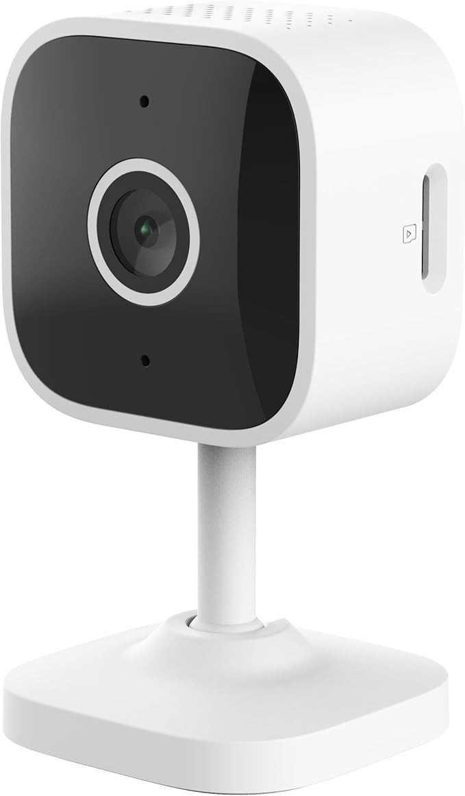 Trust IPCAM-2900 Indoor Surveillance Camera, WiFi Camera with Night Vision, Built-in Siren and Microphone, Person Detection, Indoor Camera with App Control, Smart Home Video Surveillance, White