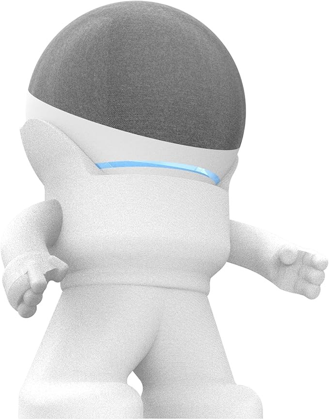 Splin Table Stand Holder Compatible with Amazon Alexa Smart Speaker Echo Dot (4th and 5th Generation) and Apple HomePod Mini, Mr. Bill (White)