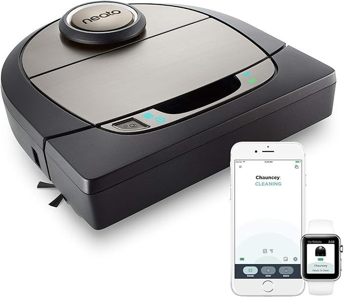Neato Robotics Botvac D7 Connected - Premium robot vacuum with charging station, WiFi & app - robot vacuum, Alexa compatible & for pet hair