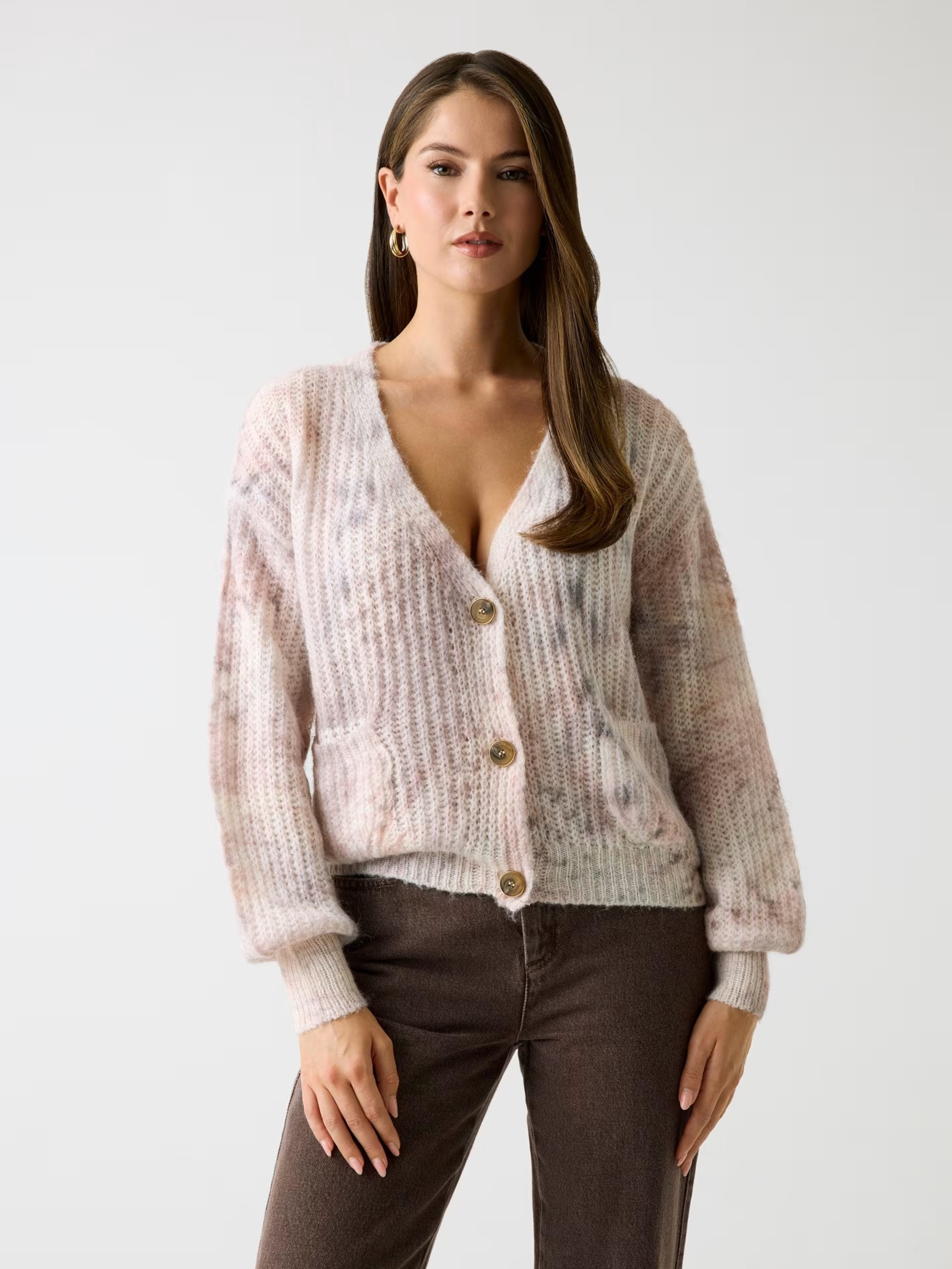 Guess Marciano printed alpaca-blend cardigan