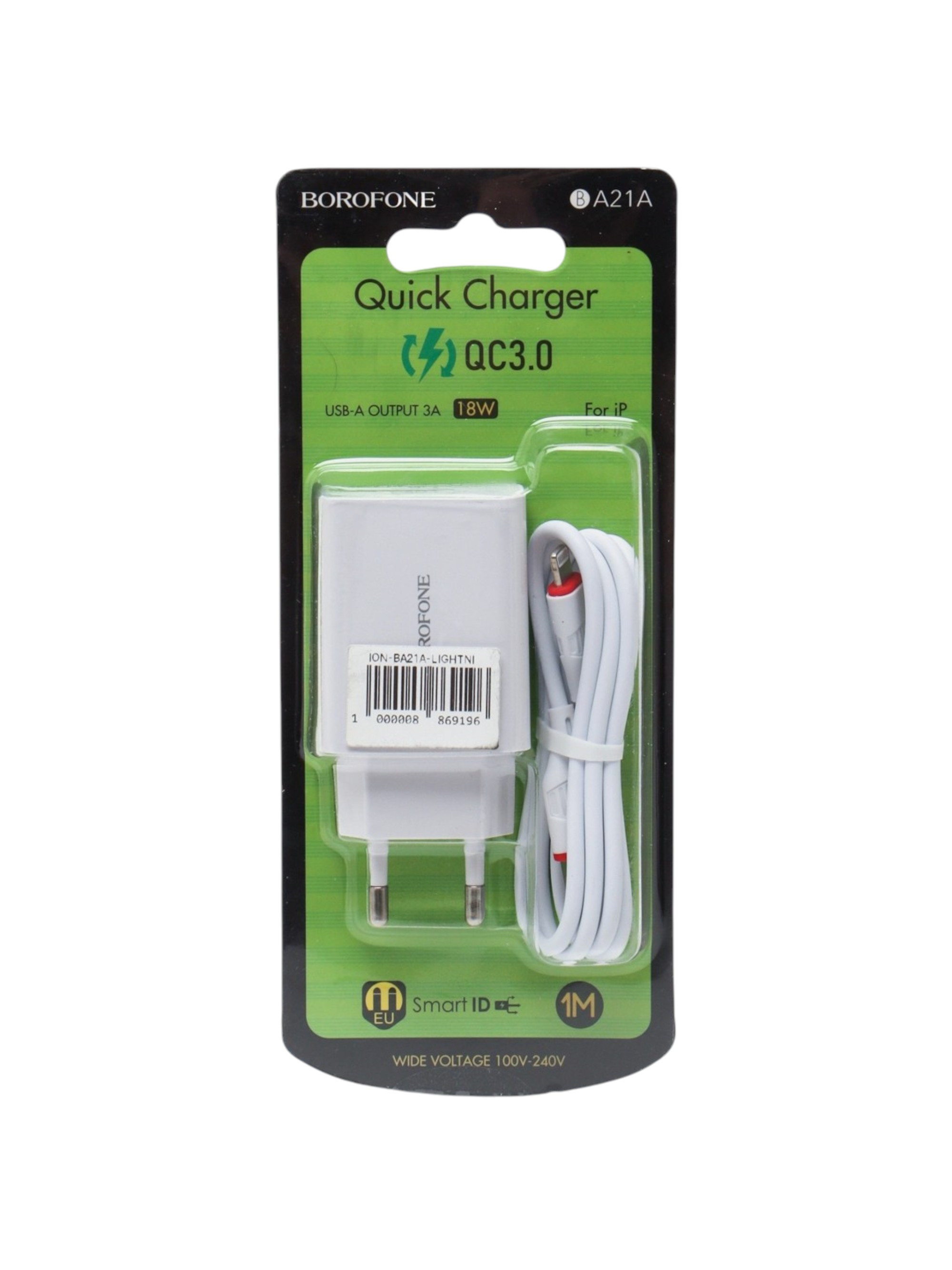 BOROFONE BA21A Lighting 1m-18W Charger