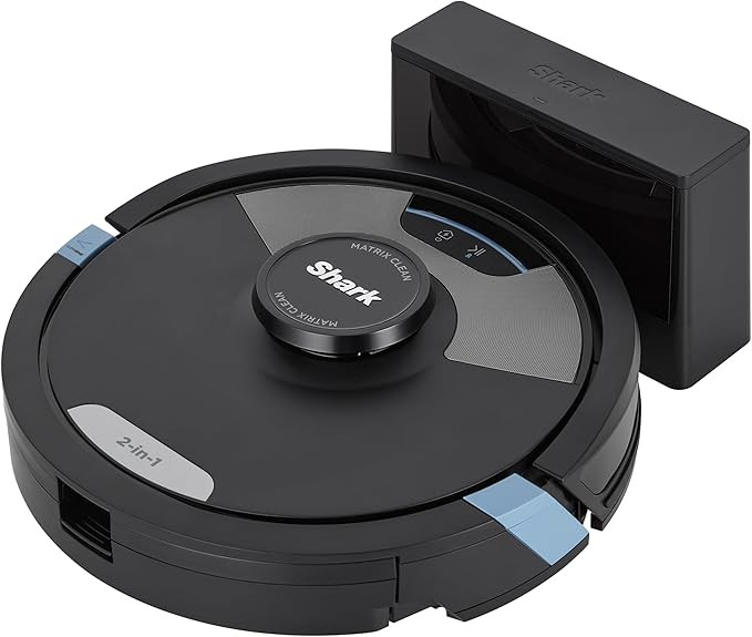 Shark Matrix Plus 2-in-1 Robot Mop & Vacuum Cleaner with LiDAR Home Mapping, Matrix & Edge Cleaning, for Carpet, Hard Floors & Pet Hair, Self-Charging, Anti-Allergy, WiFi/App, Black